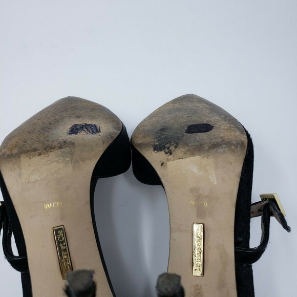 Louise et Cie Womens Heel Size 9 /39 Black pony - Picture 3 of 7